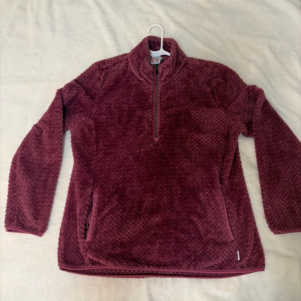 Avalanche Burgundy Fleece Pullover Sweater